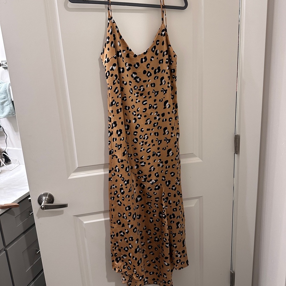 Cute cheetah dress silk
